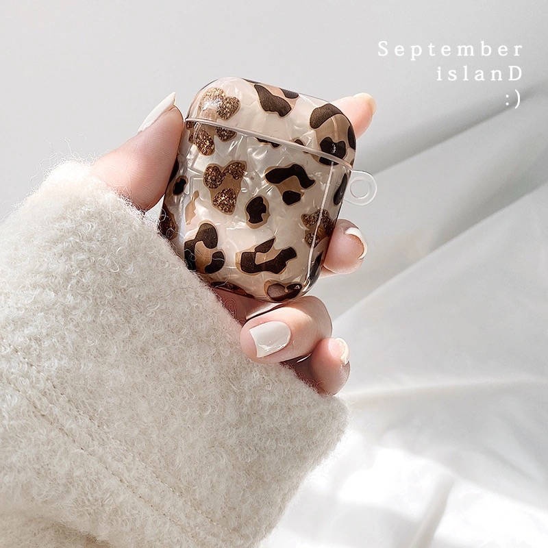 Iphone case。 Vỏ Bảo Vệ Hộp Sạc Tai Nghe Bluetooth airpods Pro 3 Họa Tiết Da Báo Kiểu retro