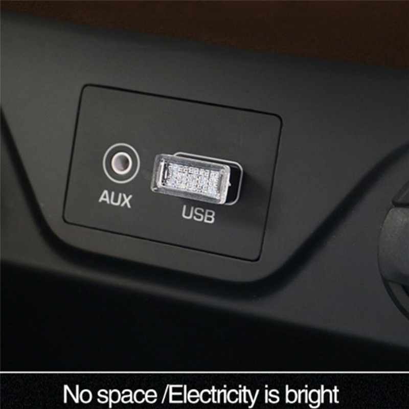 Đèn LED USB Không Dây mini 7 Màu Sắc Dành Cho Trang Trí Nội Thất Xe Hơi