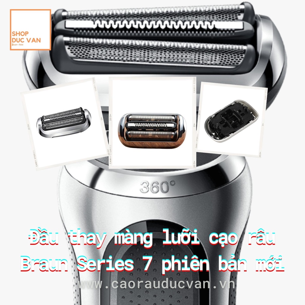 Đầu Thay Màng Lưỡi Máy Cạo Râu Braun Series 7 Phiên Bản Mới 7089cc 7085cc 7075cc 7071cc 7027cs 7025s 7020s Shop Đức Vân