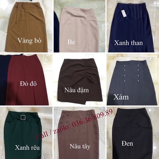 Chân váy công sở đuôi cá phối voan