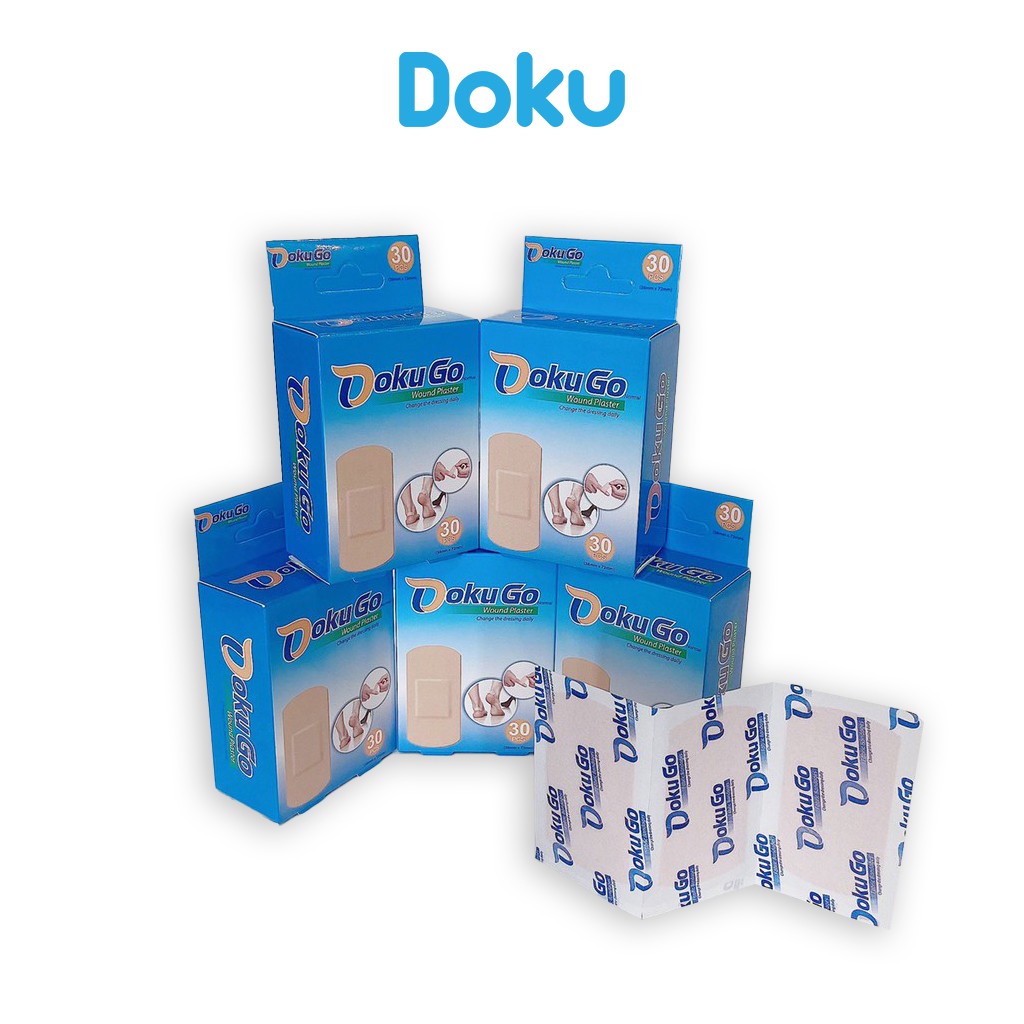Băng Keo Cá Nhân DOKUGO 100 Miếng/ 1 Hộp Co Dãn Thoải Mái