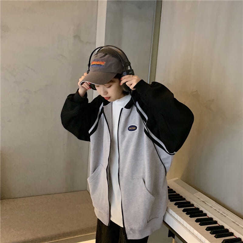 Áo Khoác Bóng Chày Tay Dài Dáng Rộng Plus Size Phong Cách Hàn Quốc Thời Trang Mùa Đông 20019 Cho Nữ 200kg