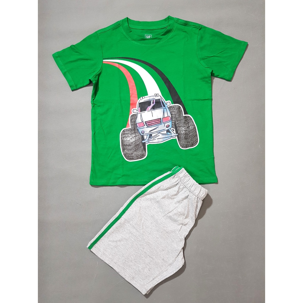 Bộ thun cotton in chữ thể thao khủng long later cho bé trai lớn