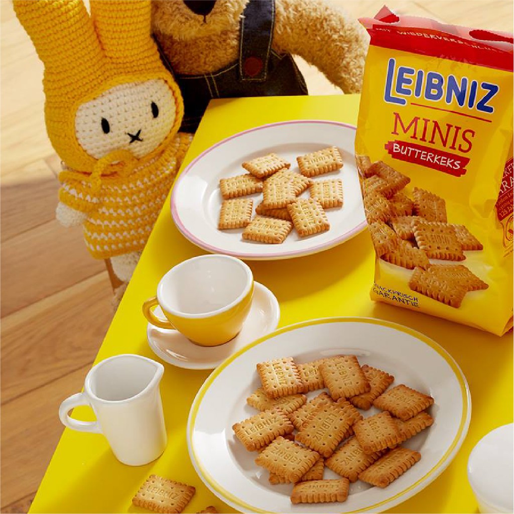 Bánh qui minis Leibniz Đức 100g vị bơ tự nhiên và ngũ cốc nguyên hạt