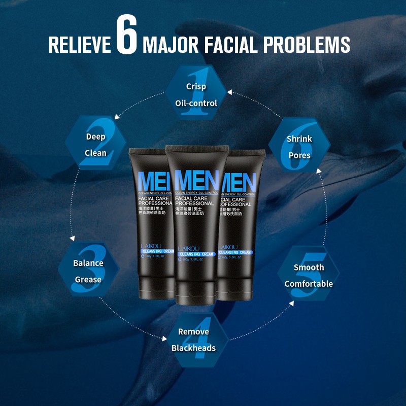 LAIKOU Men Skincare Set Moisturizing 50g 3pieces Set