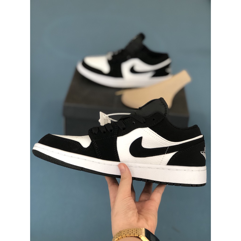 [KELLY SNEAKERS] Giày Thể Thao Sneaker Jordan 1 Low Panda Đen - Bản Tiêu Chuẩn (Ảnh Thật + Hàng Sẵn)