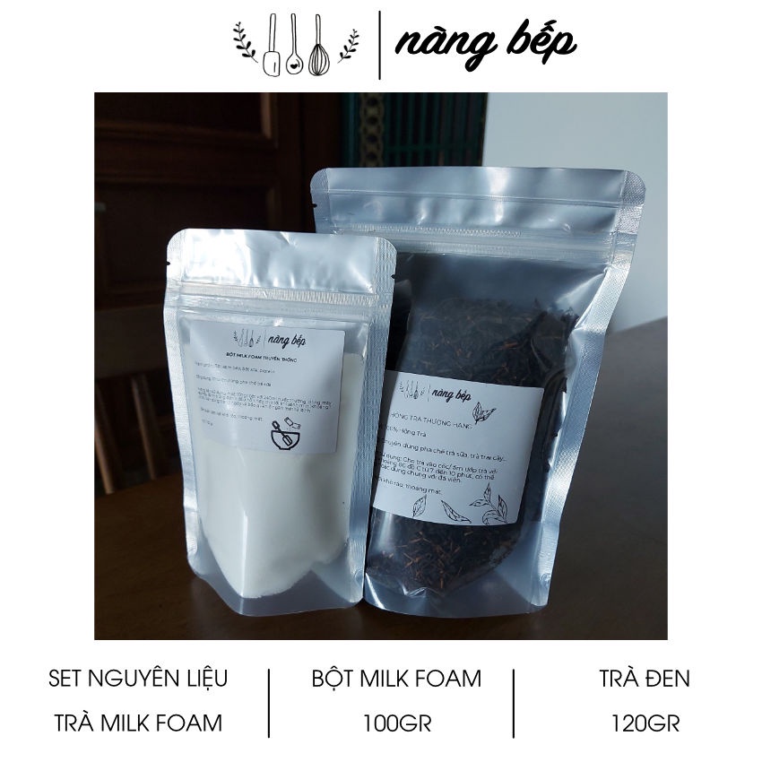Set Trà milk foam Macchiato Nguyên liệu làm trà sữa trân châu Nàng Bếp | BigBuy360 - bigbuy360.vn
