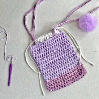 Túi lưới tote đeo chéo đan móc len thủ công handmade, Túi xách đan móc handbag Gen xyz
