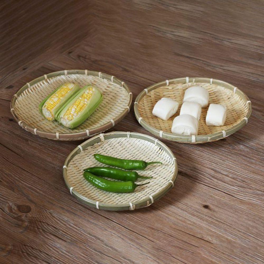 Giỏ Tre Đan Hình Tròn Đựng Đồ Dùng Nhà Bếp DIY