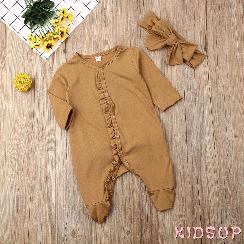 Bộ áo liền quần vải cotton cho bé sơ sinh