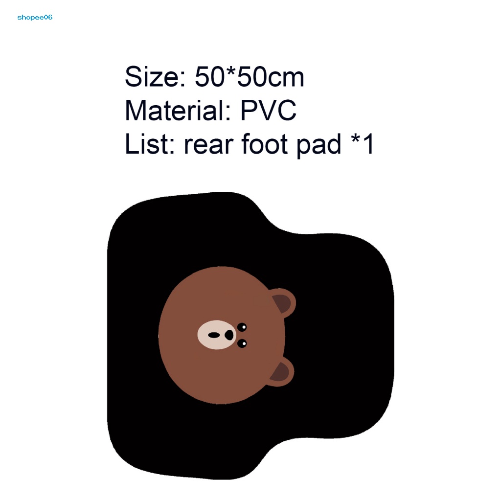 Thảm Lót Phía Sau Xe Hơi Hình Gấu Nâu Dễ Thương Xinh Xắn