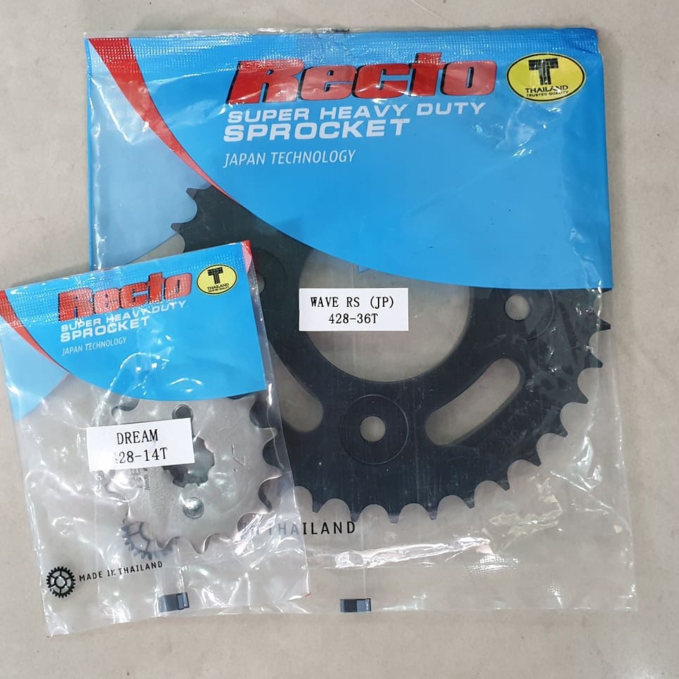 Bộ Nhông sên dĩa RECTO WAve RS , Wave Lớn, Blade , Future  “ Size 30 đến 37 “ 9Li , chính hãng