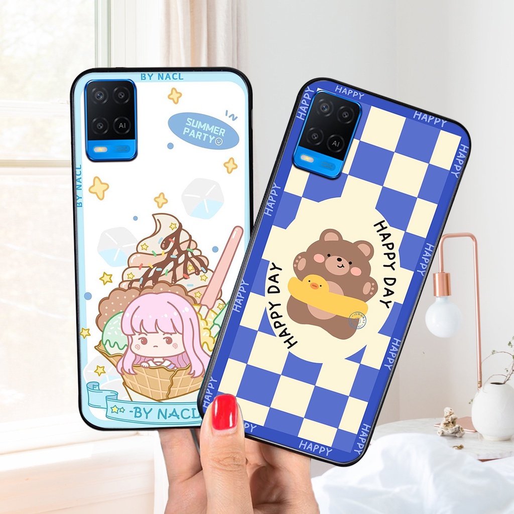 Ốp lưng Oppo A54 in hình 3D gấu mới nhất - sang - chảnh - ĐẸP- BỀN