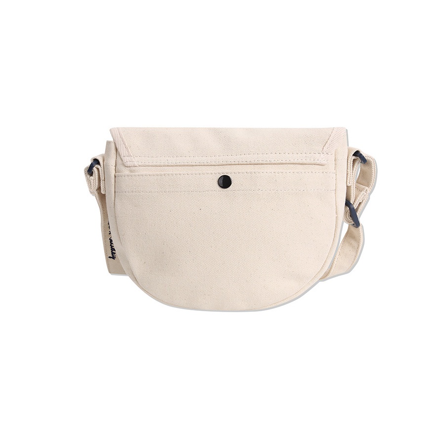 Hàng Có Sẵn❤️Túi Đeo Chéo Vải Canvas Mini Thêu Hình Nửa Mặt Gấu Phong Cách Hàn Quốc Mới 2022🇰🇷