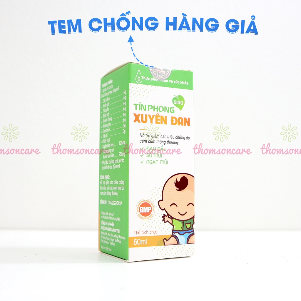Siro cảm cúm Tín Phong cho trẻ em chiết xuất từ thảo dược