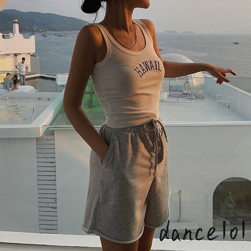 Áo Thun Ba Lỗ Cổ Tròn Thêu Chữ dance1o1