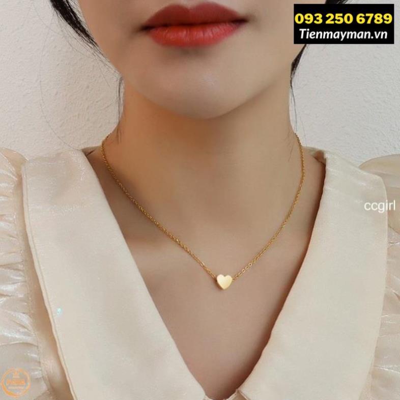 [trợ giá] Dây Chuyền Mặt Trái Tim Đơn Giản Ngọt Ngào Thời Trang Cho Nữ