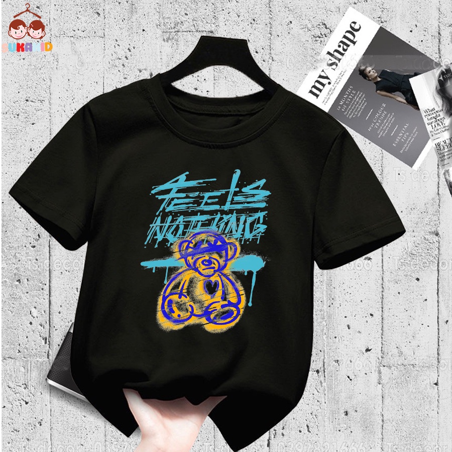 Áo thun hình gấu nati Bé trai và gái.áo cho bé từ 6kg-30kg.AL55.