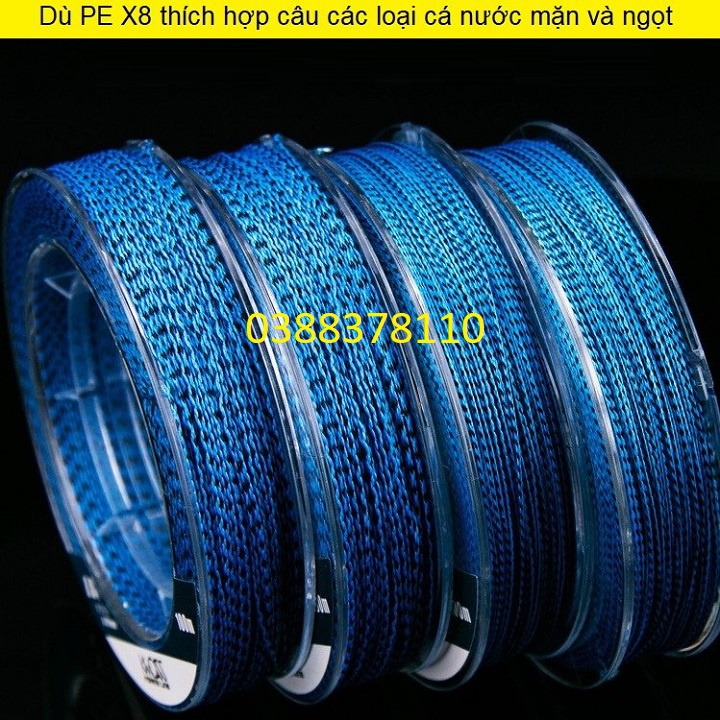 Dây Dù Câu Cá PE X8 SPECIAL 100m Xanh Đốm