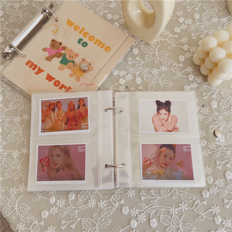 Dễ Thương Album Ảnh Trong Suốt 10cm 13cm Hình Gấu Nhảy Múa Đáng Yêu