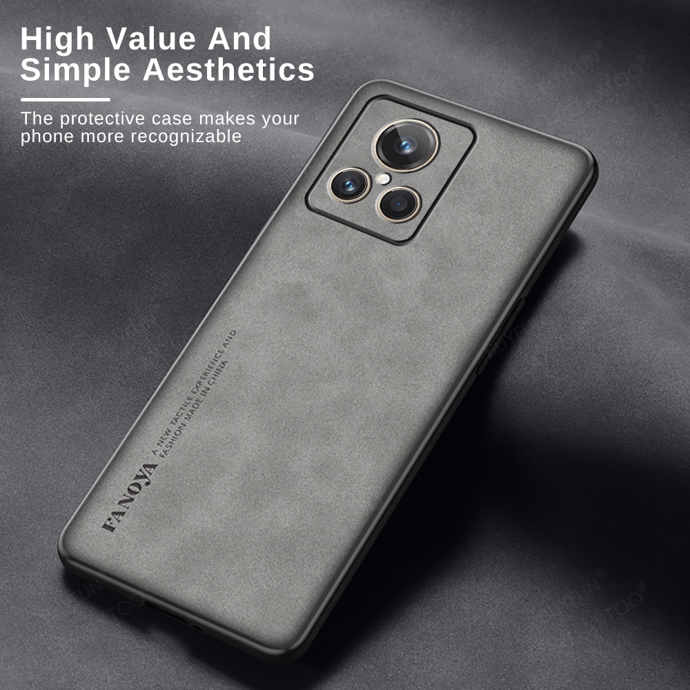 Ốp Điện Thoại Da Cừu Phối Khung Mềm Sang Trọng Cho Realme GT2 Explorer GT 2 Explorer Master