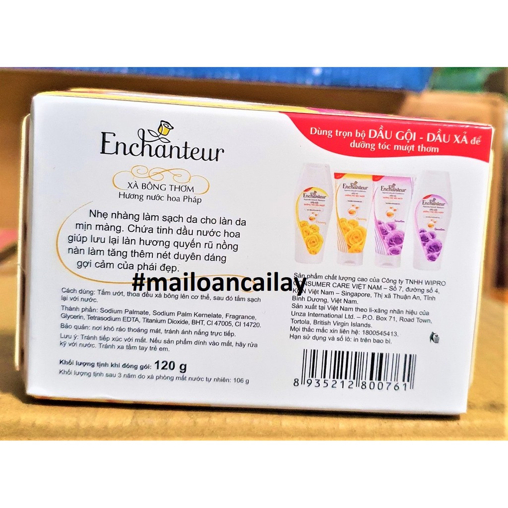 Xà bông cục Enchanteur charming 120g