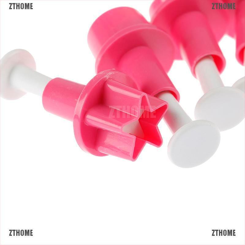 Set 5 Khuôn Nhựa Làm Bánh Quy Hình Ngôi Sao / Trái Tim / Nút Áo /