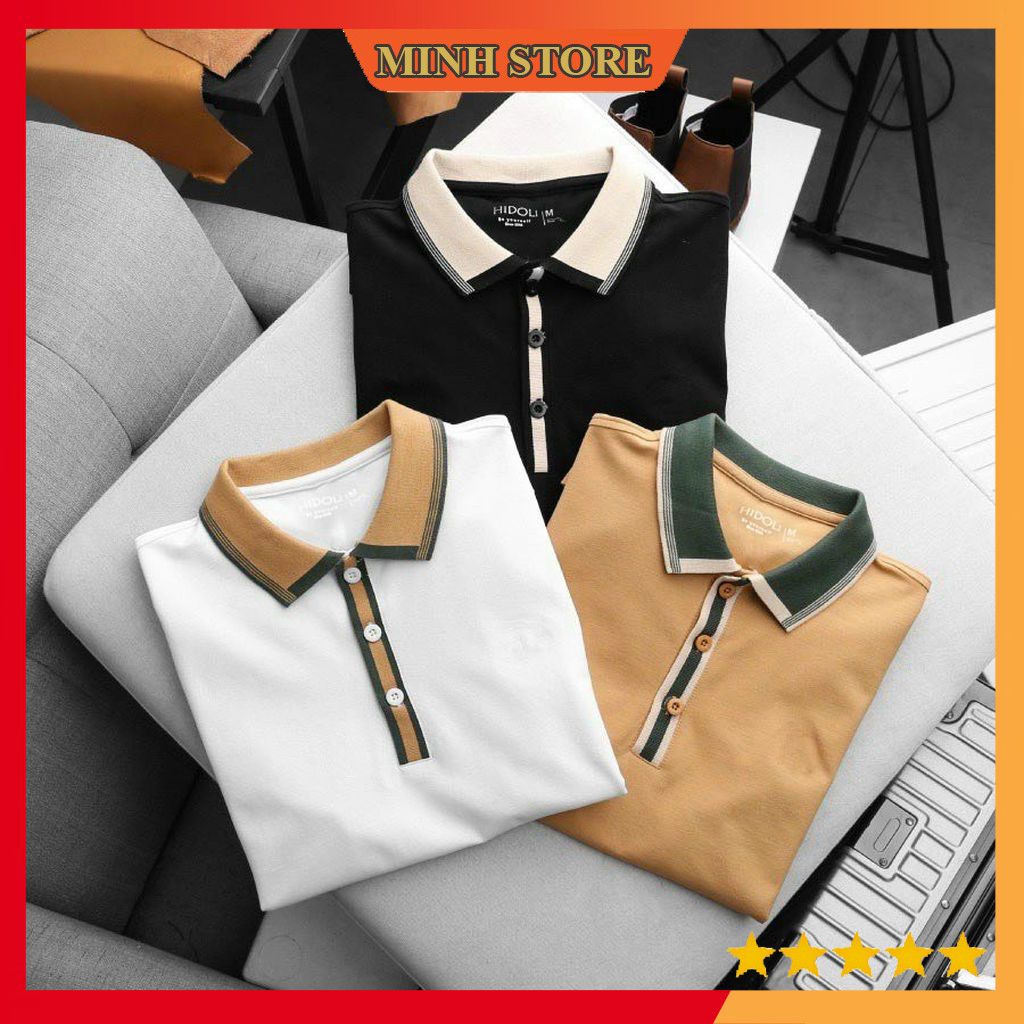 Áo polo nam kẻ ngang chất cotton cá sấu co dãn, áo thun nam nữ unisex có cổ ngắn tay trẻ trung AT07 AT06 - MS66