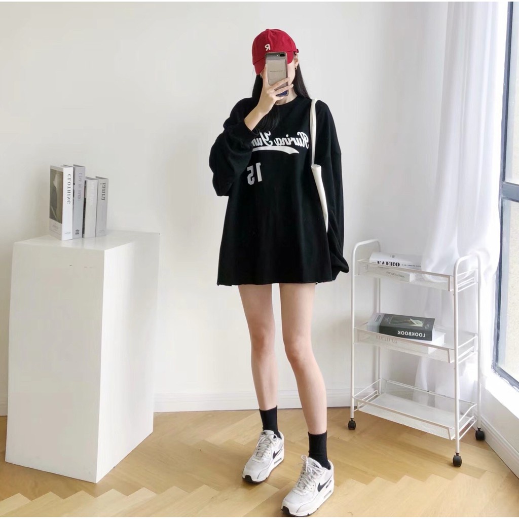ÁO NỈ BÓNG CHÀY 15 - SWEATER YURINA 1983 TRẮNG ĐEN HOT HIT :cupid::heartbeat::two_hearts: