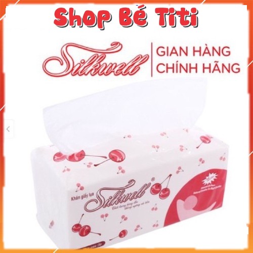 Giấy ăn rút Silkwell đỏ 280 tờ [ Loại 1 ] Combo 5 gói
