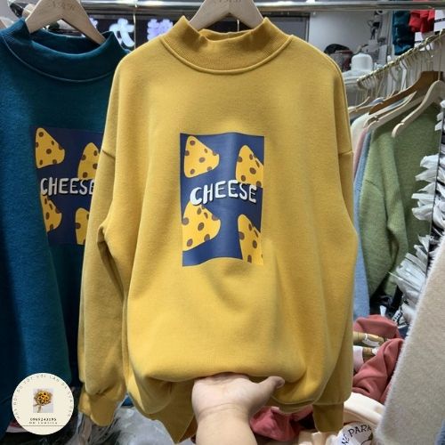 Áo Sweater layer dáng Unisex chất liệu nỉ bông pull top