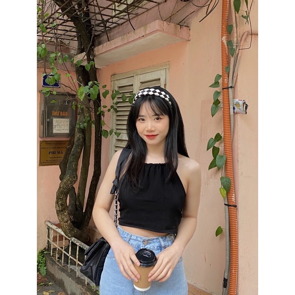 /Embrace top/ Yếm linen không nhăn thắt nơ sau lưng sexy