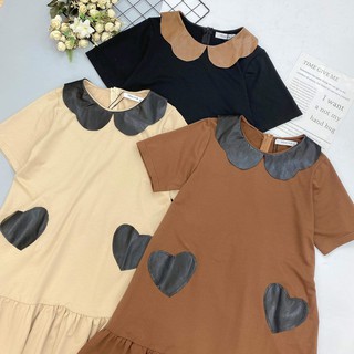 Váy suông đuôi cá, phối da, đầm dáng xuông rộng, váy bầu freesize, mã V191 - Michi's House