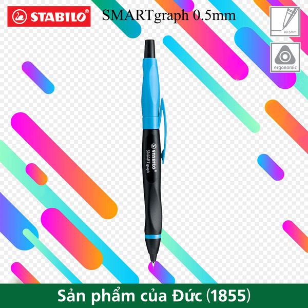 Bút chì bấm STABILO SMARTgraph MPE1842 – Metal Tip 0.5mm – Vỏ xanh dương (Blue)