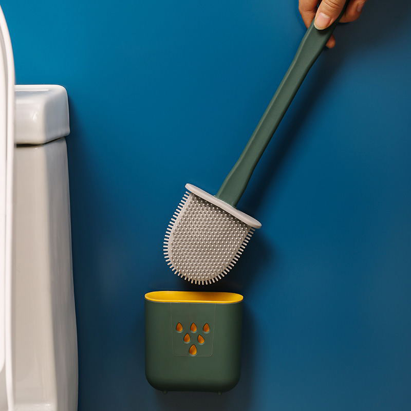 Bàn Chải Vệ Sinh Toilet Bằng Silicon Gắn Tường Tiện Dụng