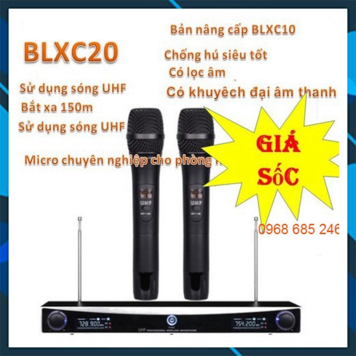 Micro không dây mic karaoke BLXC20 đa năng _ Nhật Việt official shure mini .