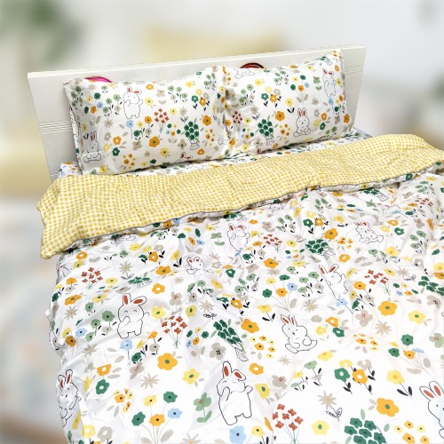 Bộ Chăn Ga Giường Accasa 03-05 Món Cotton Poly Flowers NATURE PASSION 550 Sợi Chống Phai Nhăn Xù Lông Malaysia