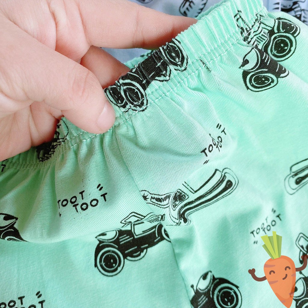 [SALE] Bộ Cộc Tay Minky Mom Cho Bé Họa Tiết Phương Tiện Giao Thông Chất liệu Cotton 100%, Bộ Hè Trẻ Em Ngắn Tay MKM2104