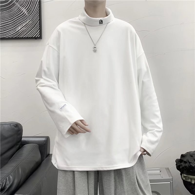Áo Thun Tay Dài Cổ Tròn Màu Sắc Đơn Giản Dễ Phối Đồ Hợp Thời Trang Cho Nam