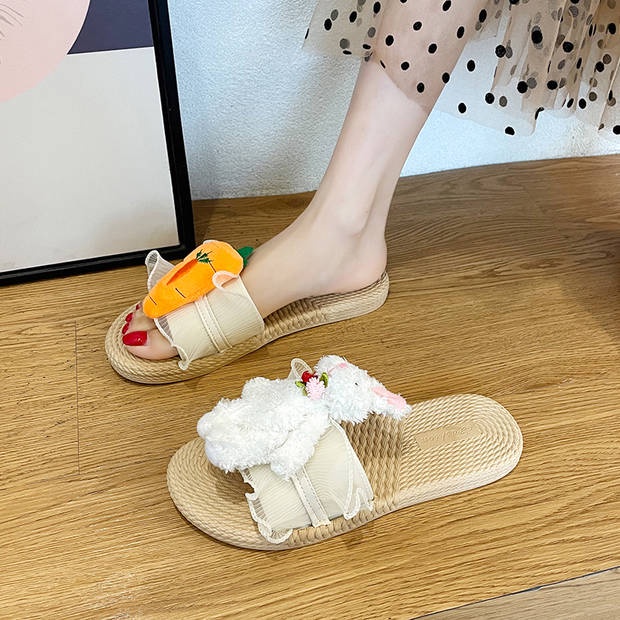 Dép Quai Ngang Đính Ngọc Trai Đế Bằng Phong Cách Hàn Quốc Thời Trang Mùa Hè Cho Học Sinh