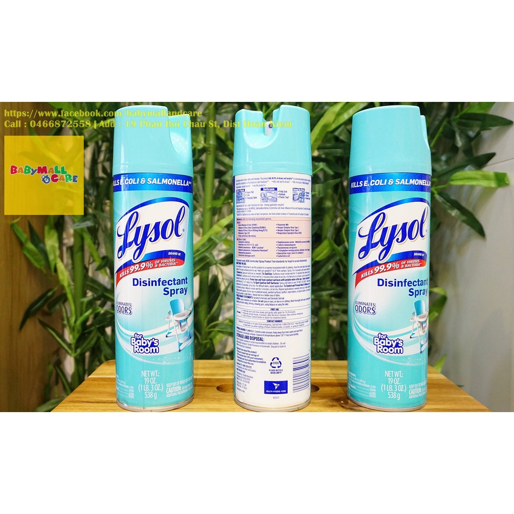 Xịt phòng diệt khuẩn Lysol Disinfectant Spray Crisp Linen chai 538g