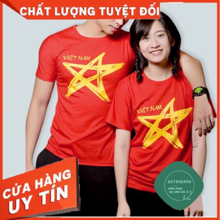 Áo cờ đỏ sao vàng cách điệu độc đáo - Đủ size trẻ em và người lớn - Thun cotton 4 chiều ASV1 Áo thun giá sỉ