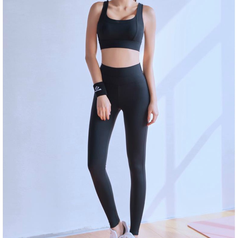 Đồ tập gym nữ, set bộ thể thao áo bra khóa cài, quần dài lưng cao thun lì mịn quảng châu cao cấp Bin Sport BD129