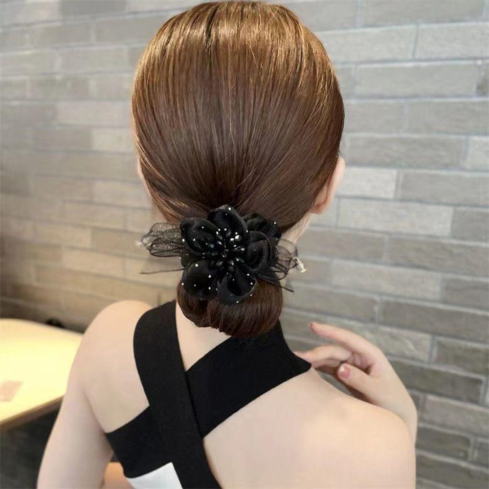 Dây Cột Tóc Ren Phong Cách Hàn Quốc Ngọt Ngào Cho Nữ