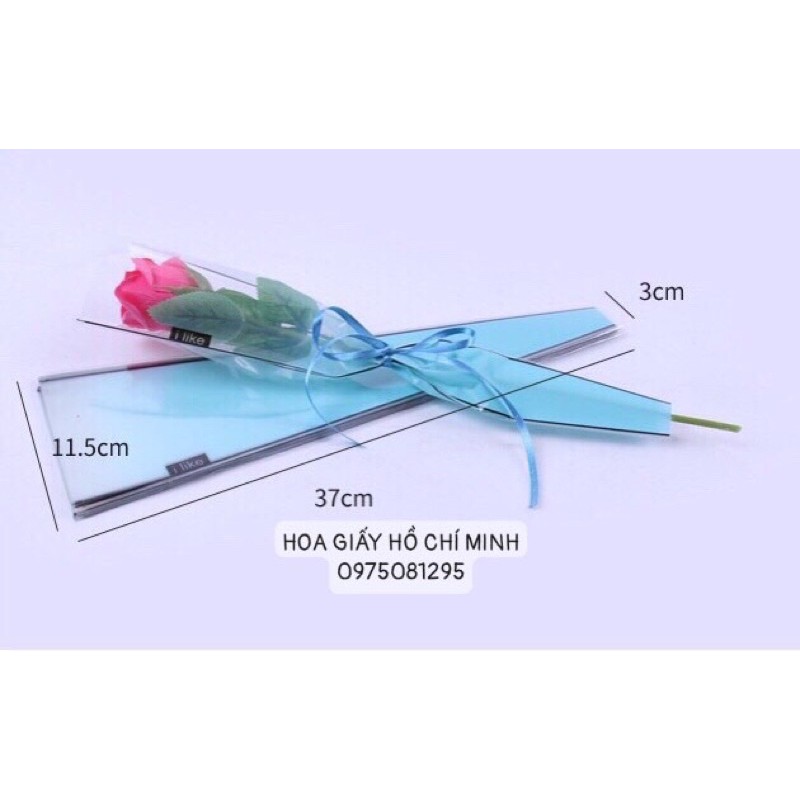 Túi 1 hoa hồng tươi, túi đựng 1 hoa hồng sáp ( kèm ảnh thật và clip thật )