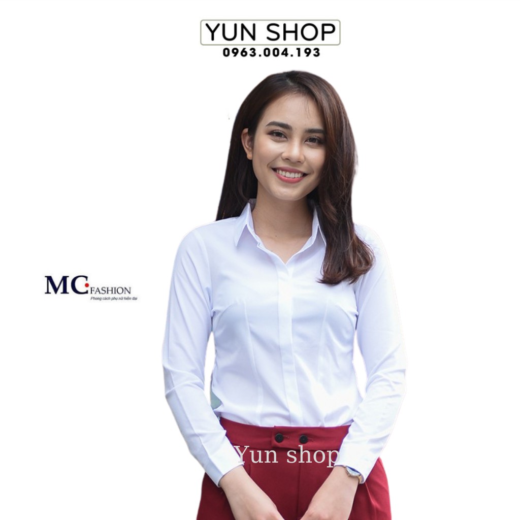 Áo Sơ Mi Nữ Dài Tay - MC Fashion A0074 Màu Trắng