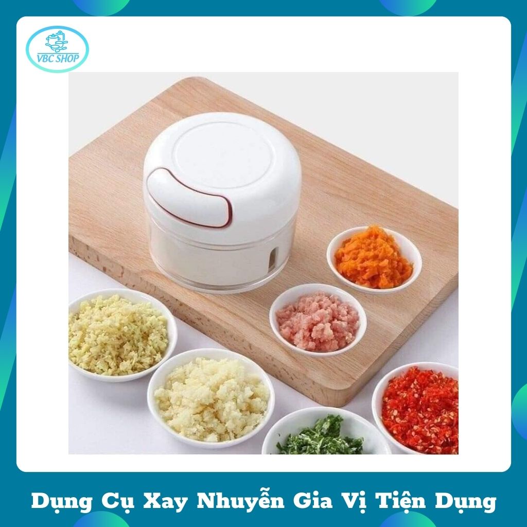 Dụng Cụ Xay Tỏi Ớt Bằng Tay Mini Tiện Dụng, Máy Xay Nhuyễn Gia Vị Mini Tiện Lợi