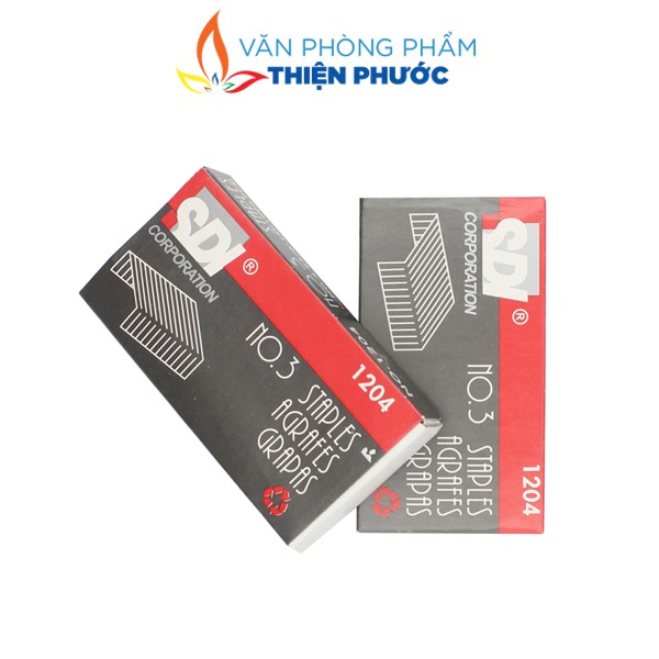 Kim bấm giấy số No.10 - No.3 SDI - kim bấm tài liệu hộp 1000 kim THIỆN PHƯỚC