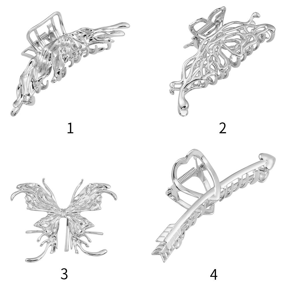 LUOLV Fashion Butterfly Hairpin Elegant Hair Clips Hair Claw All-match Hair Accessories Shark Clip Women Girls Non Slip Ornament Styling Tools