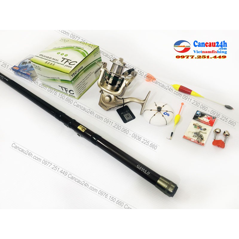 Bộ cần câu lục Superpro CXT 360-390-420 + Máy câu cá Yolo TFC5000
